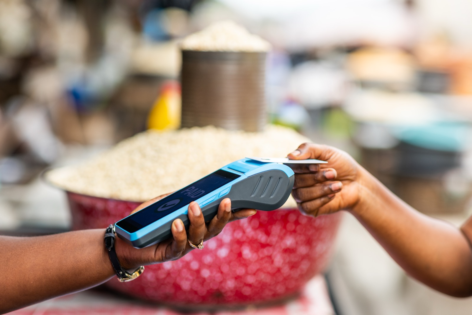 A contactless card payment at a point-of-sale terminal